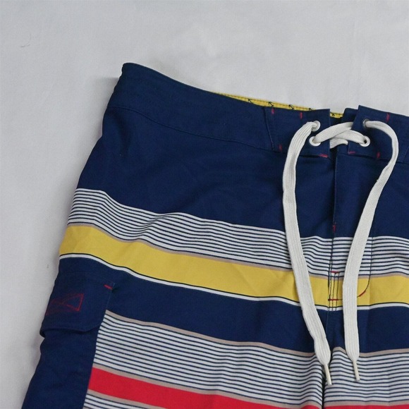 Sperry Top Sider 38 x 8" Blue Stripe Unlined Board Shorts - Picture 2 of 7